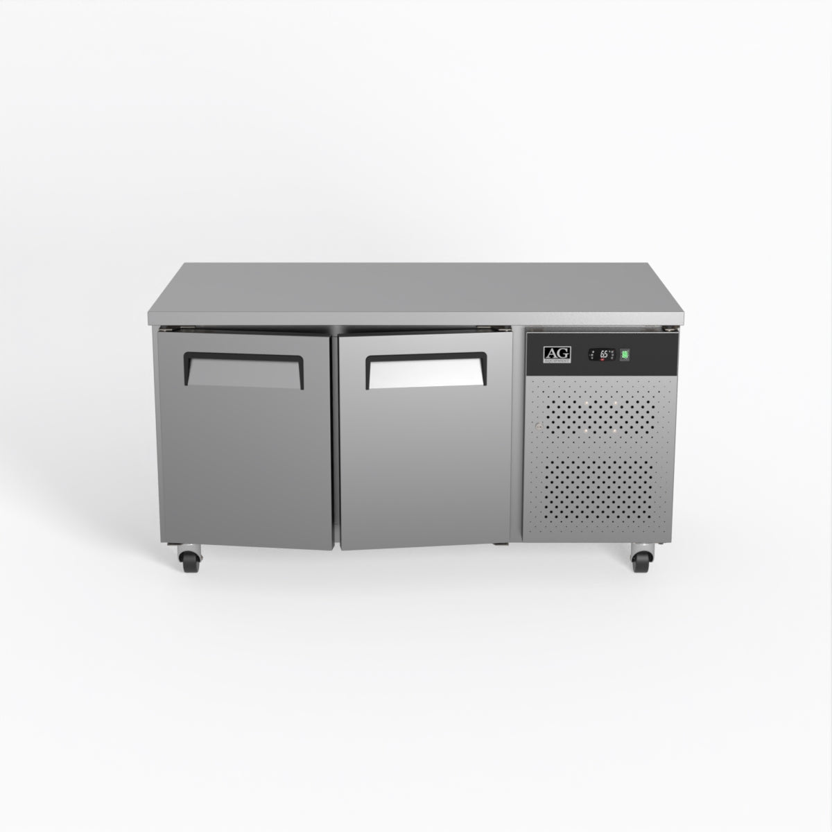 Commercial Under Counter Refrigerator - 2 Door Stainless Steel Worktop Fridge, 800mm Depth - Ideal for Restaurants, Cafes, and Commercial Kitchens