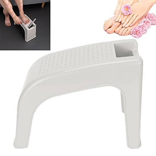**Shower Foot Rest Stool - Anti-Slip Pedicure Chair for Leg Shaving, Massage & Relaxation - Heavy Duty, Lightweight & Stable Shower Seat for Bathroom (Beige) - Perfect for Spa, Pedicure & Home Shower Use**