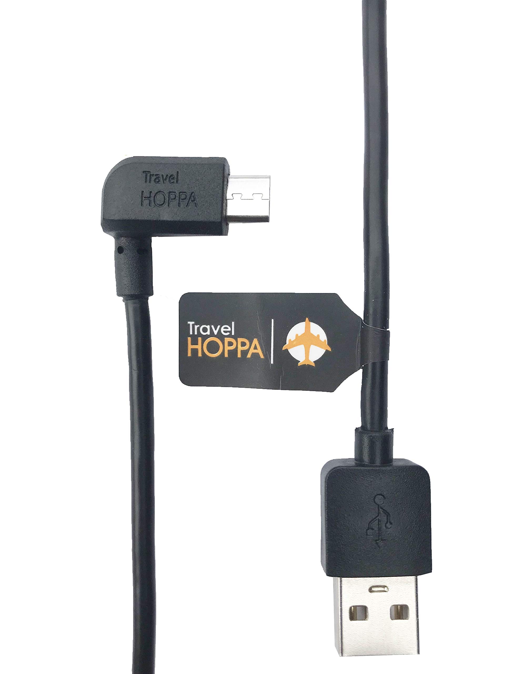 Right Angle Micro USB Charging Cable for TomTom GPS - 1.5m Data Sync & Charge Cord for Car, PC & Home Use - Durable Fast Charging USB Cable for Navigation Devices