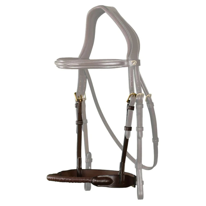Dy'on Genuine Leather Rope Noseband for Horses - Durable & Adjustable Equestrian Training Gear for Riding and Show Jumping