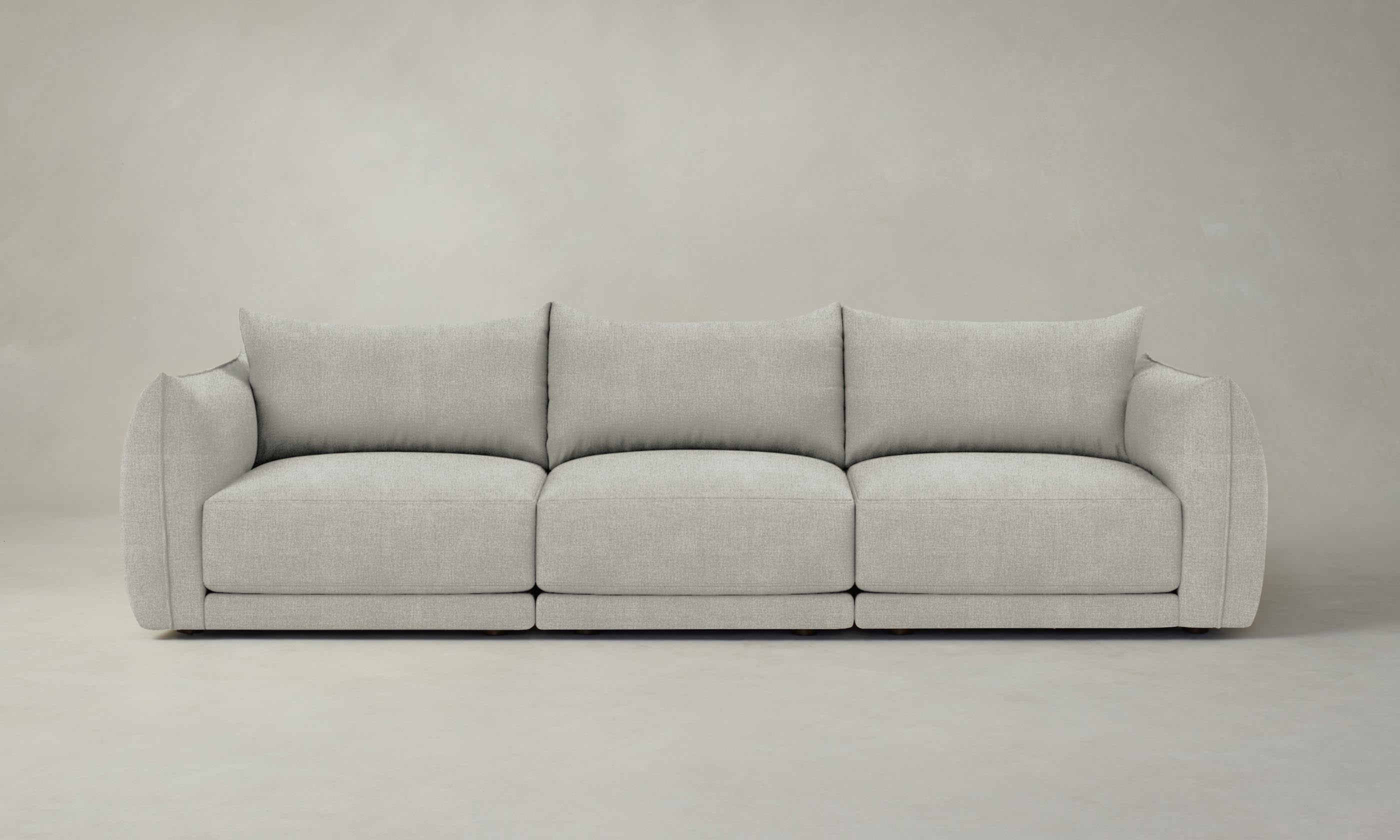 Premium Jones Modular Sofa - Performance Mélange Weave Flint Fabric - Perfect for Living Rooms, Home Theaters & Office Spaces