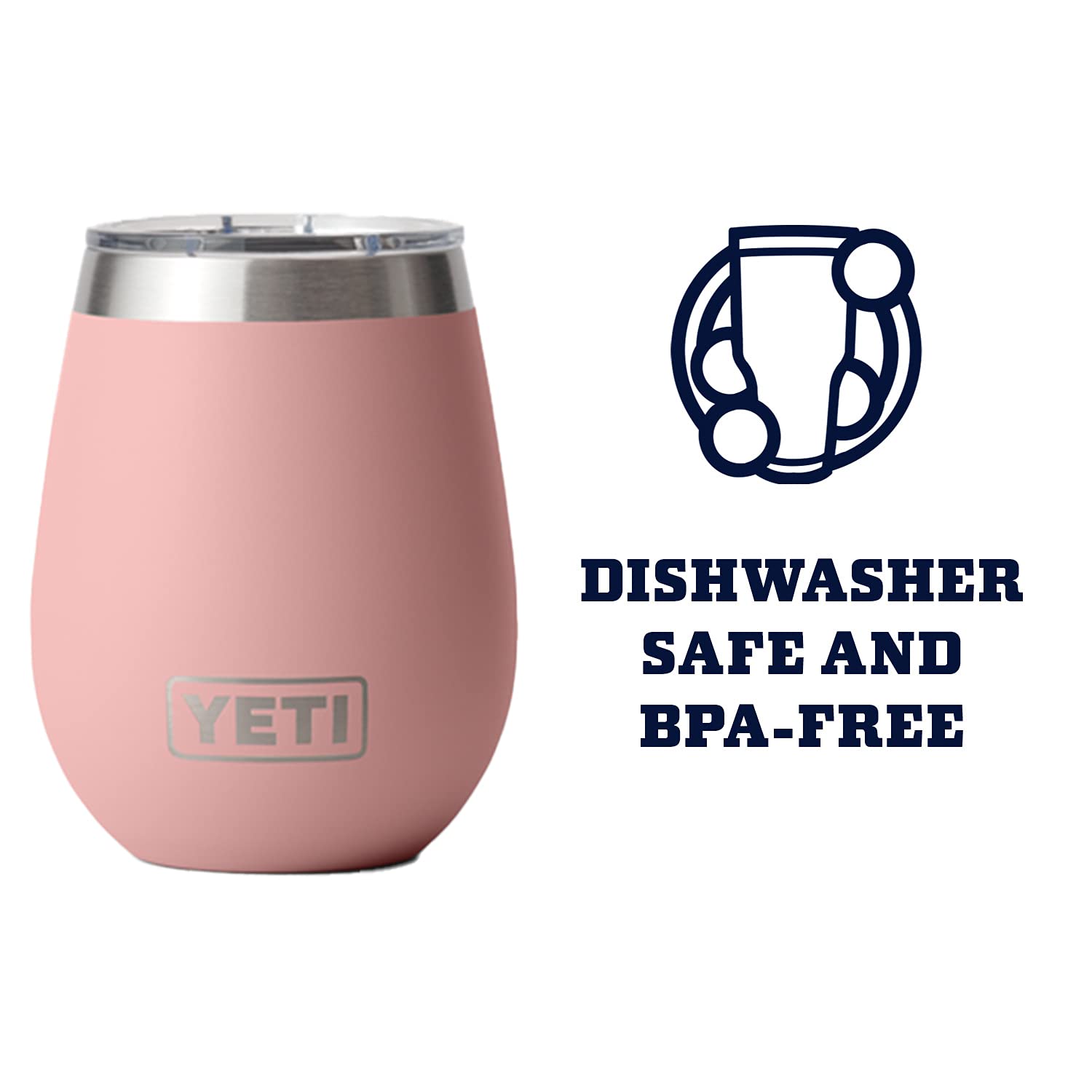 YETI Rambler 10 oz Stainless Steel Wine Tumbler with MagSlider Lid - Vacuum Insulated, Leakproof & Sweatproof - Perfect for Outdoor Picnics, Camping & Wine Tasting Parties