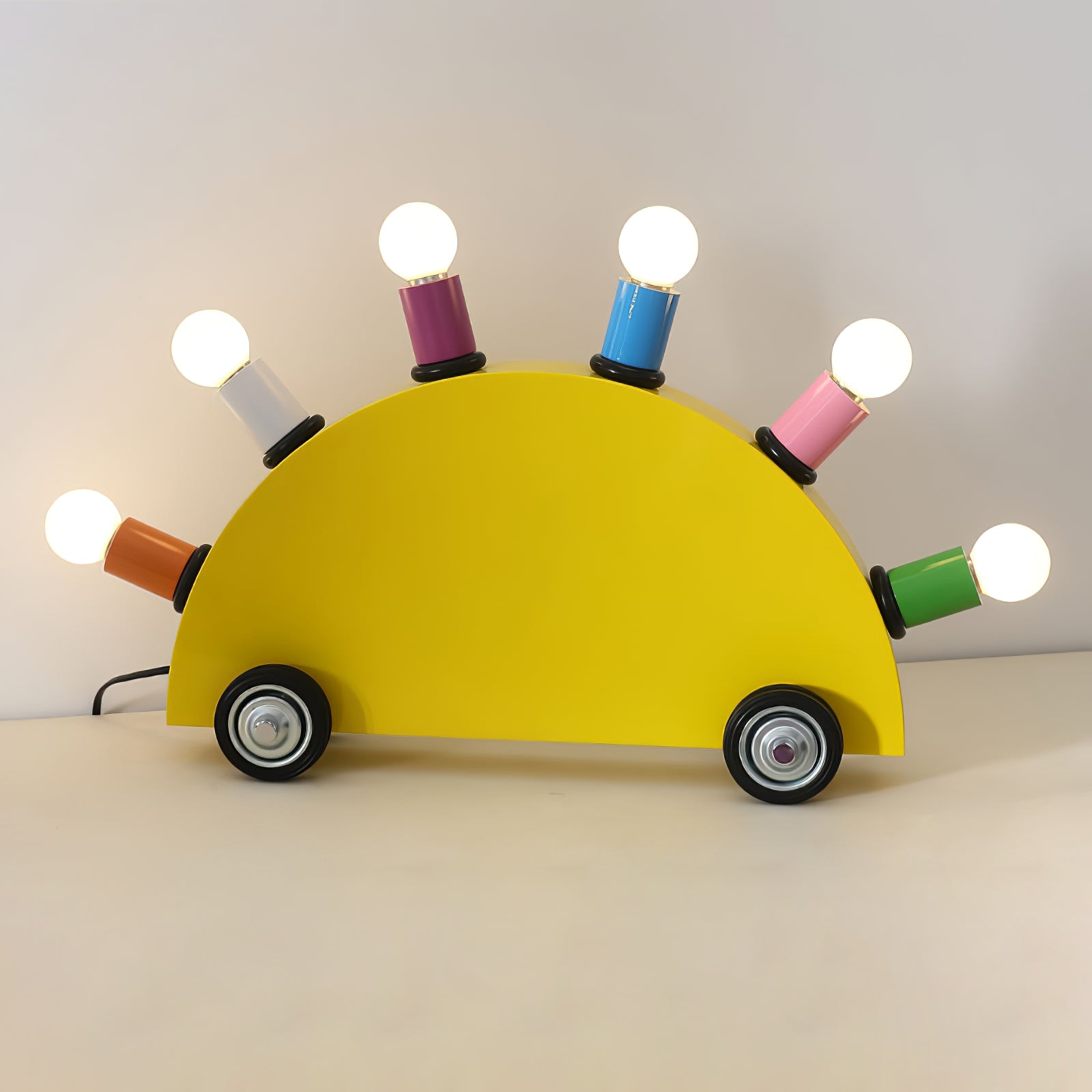 Cute Cartoon Car Night Light - LED Kids Bedside Lamp for Boys Room Decor, Birthday Gift & Nursery Lighting