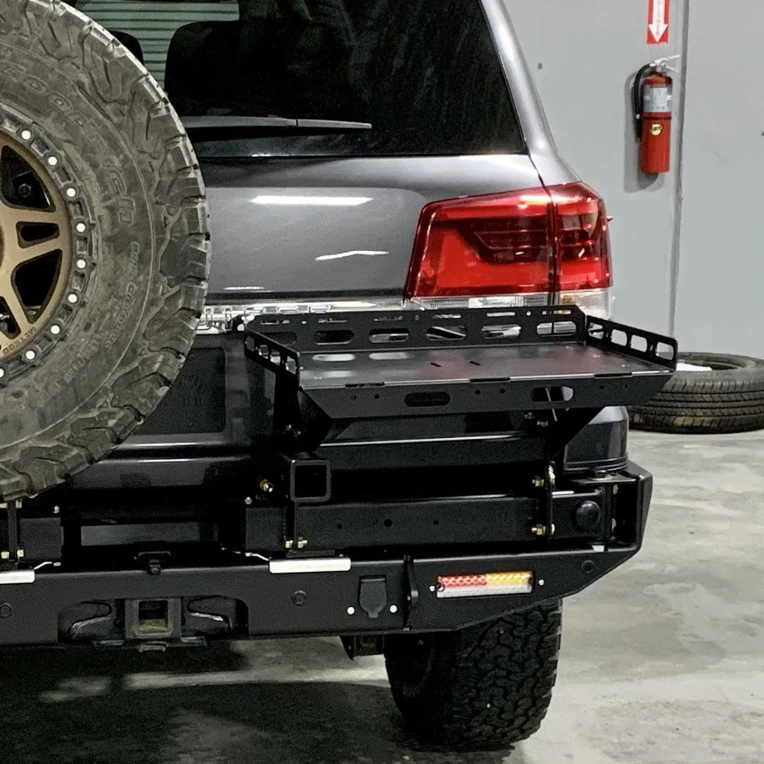 Dissent Off Road Aluminum Tray Swing Out for Jeep Wrangler & Gladiator - Heavy Duty Modular Rear Bumper Accessory for Off-Roading & Overlanding Adventures