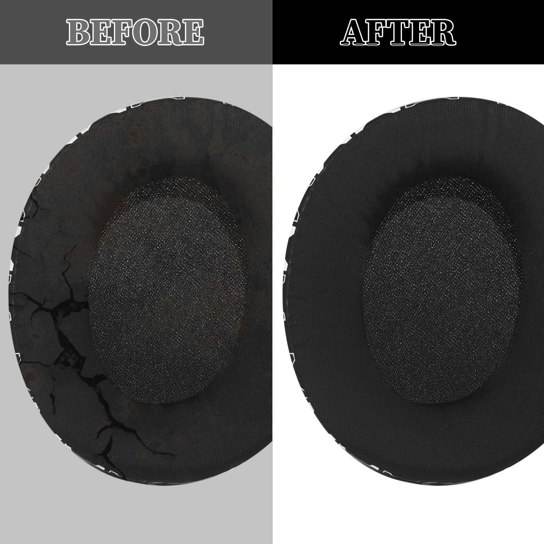 HyperX Cloud 2 Ice Silk Ear Pads - Premium Protein Leather Replacement Cushions for HyperX Cloud Stinger/Cloud Flight/CloudX/Cloud II/III/Core/Mix Headsets (White) - Enhanced Comfort for Gaming, Streaming & Long Wear Sessions