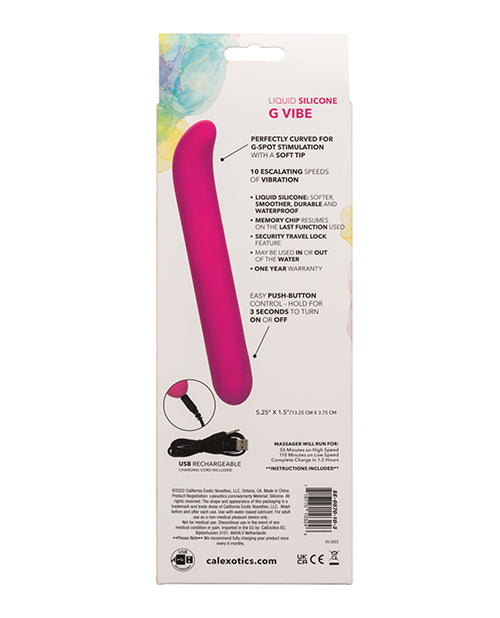 Bliss Liquid G Vibe - Rechargeable Silicone G-Spot Vibrator for Women, Pink | Waterproof & Powerful Clitoral Stimulation | Perfect for Solo Play & Couples Intimacy