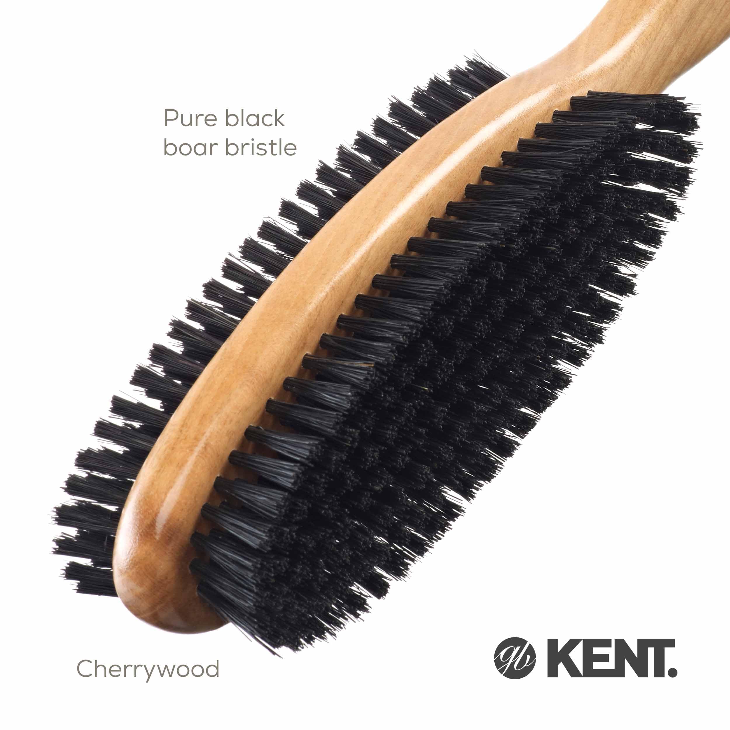 Kent CC20 Double Sided Cherrywood Clothes Brush & Lint Remover - Firm Side for Dust/Dirt, Soft Side for Gentle Fabric Care - Removes Fibers, Fluff & Pet Hair - Handmade in England - Perfect for Wool Coats, Suits & Delicate Fabrics