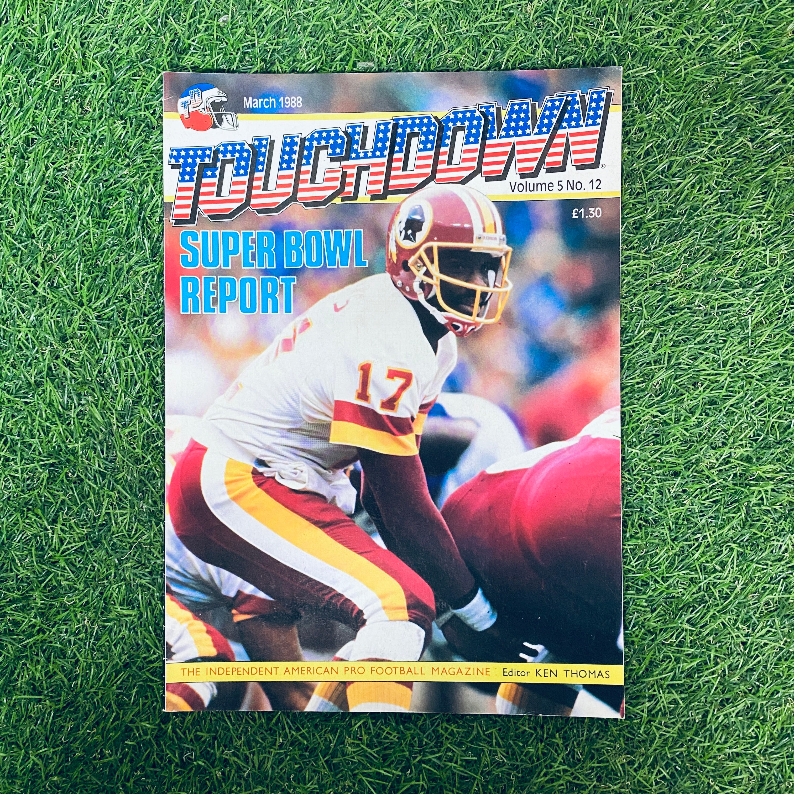 Touchdown Magazine March 1988 Issue - Volume 5 No. 12 | Vintage Sports Collectible, NFL Memorabilia for Football Fans & Collectors - Perfect for Display, Gift Giving & Nostalgic Reading