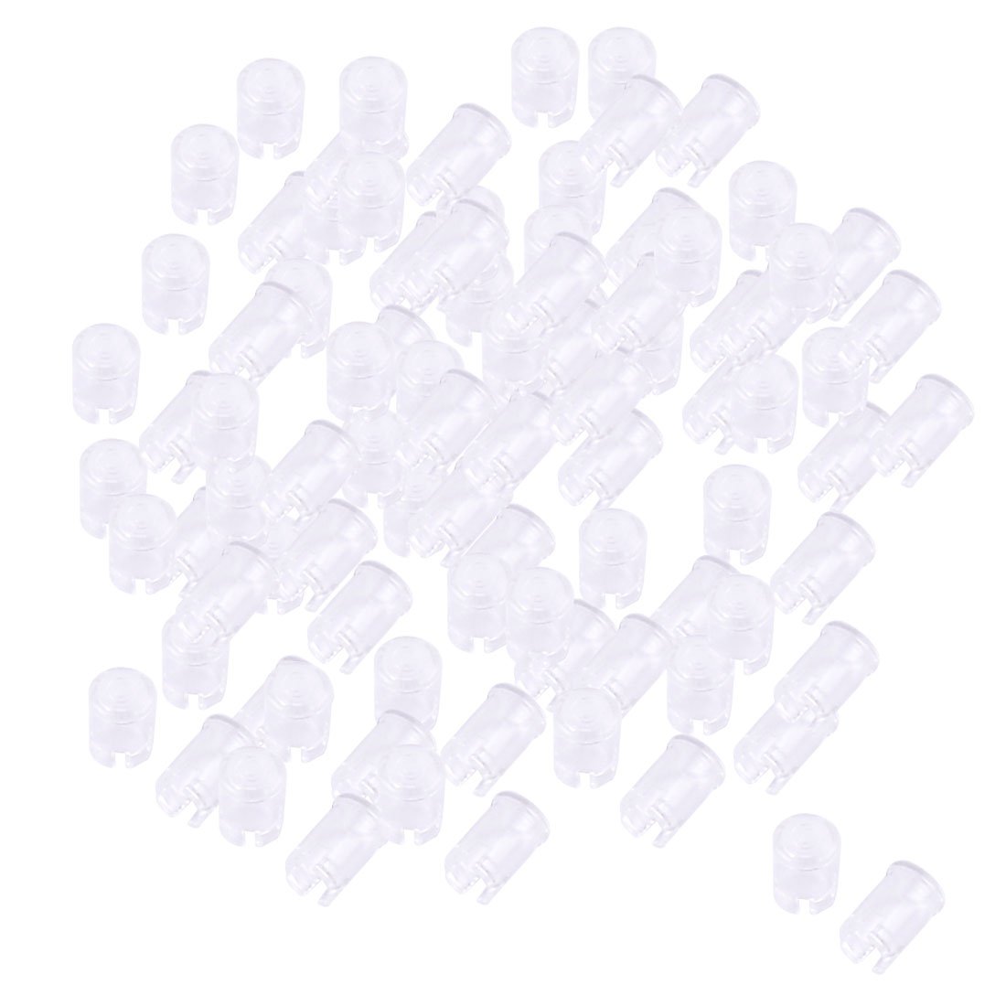 uxcell 5mm Clear Plastic Cylinder LED Lamp Holders - 500 Pcs for DIY Electronics, Circuit Projects & Home Lighting Repairs