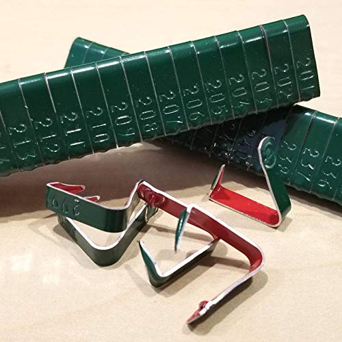 Custom Stamped Aluminum Wing Bands for Poultry - Jiffy Wing Bands for Chickens, Gamefowl, Pheasants, Quail & Chucker Birds (100 Pack, Green) - Perfect for Poultry Identification & Tracking