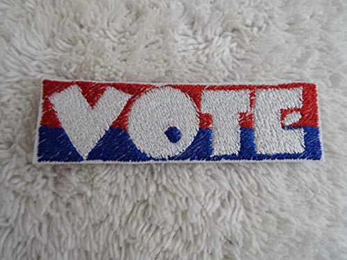 VOTE Embroidery Iron-on Patch - Patriotic DIY Sewing Applique for Hats, Jackets & Bags - Perfect for Elections, Campaigns & Political Events