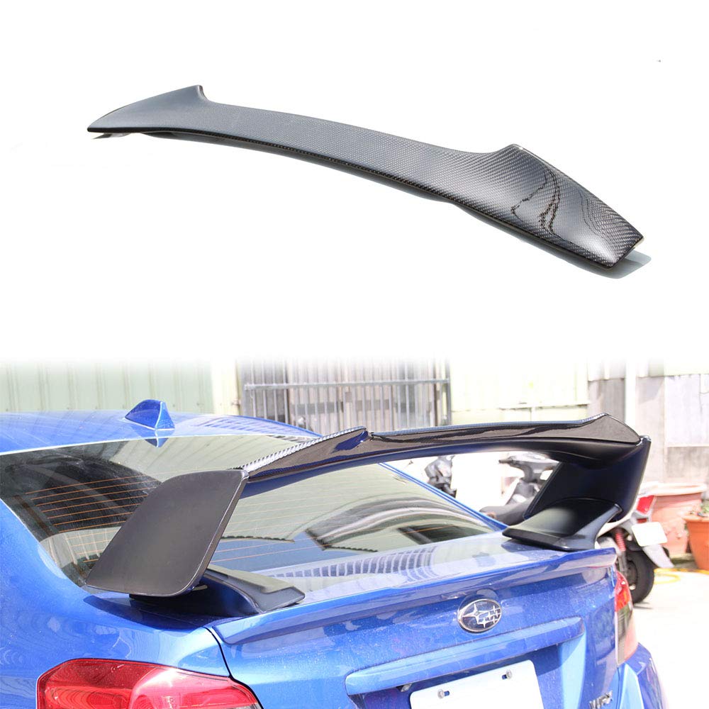 **AutopartsTW Carbon Fiber Gurney Flap Trunk Spoiler Extension Compatible with 2015-2019 Subaru WRX STI Sedan – Enhance Aerodynamics & Style**    *(Perfect for Racing, Car Shows & Daily Driving Upgrades)*
