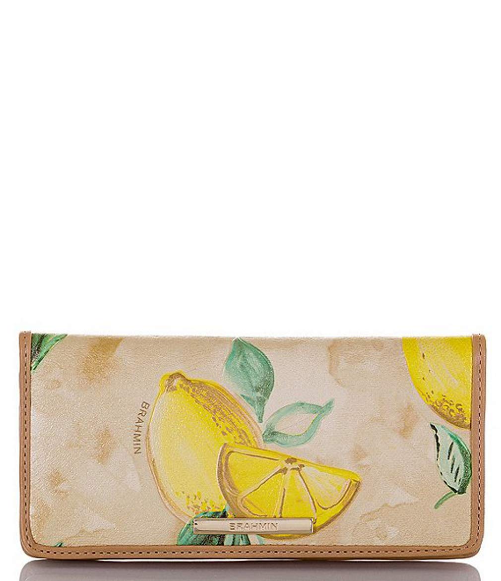 Brahmin Amalfi Collection Lemon Ady Wallet - Stylish Leather Wallet for Women - Perfect for Everyday Use, Travel & Gift Giving