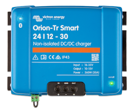 Orion Tr Smart 24/12 30A 360W Non-Isolated DC-DC Battery Charger for RVs, Boats & Off-Grid Power Systems - Fast Charging & Reliable Performance