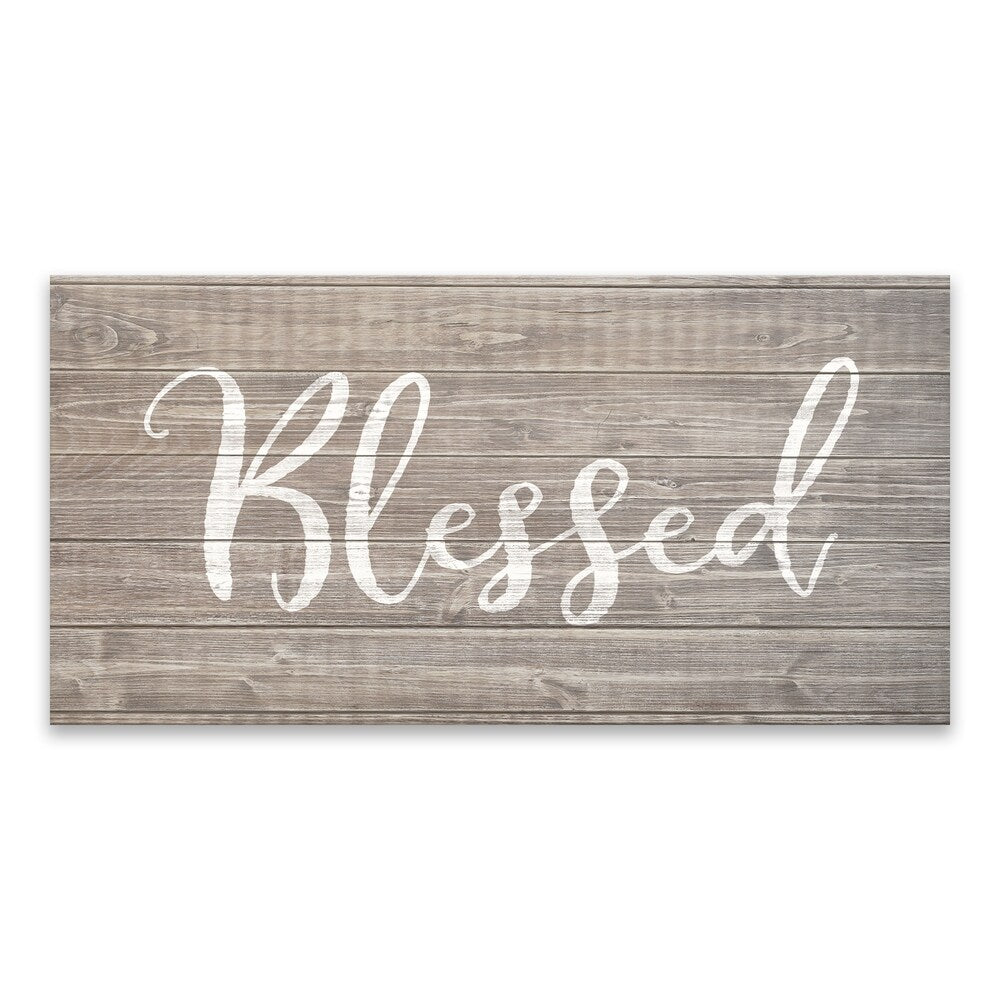 Blessed Printed Canvas Wall Art - 24x12 Inches Multi-Color Home Decor for Living Room, Bedroom & Office