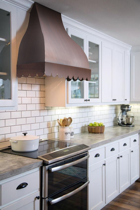 RHM Custom Scalloped Copper Range Hood CT VH50 1 - Premium Kitchen Ventilation for Modern Homes | Perfect for Janet's Style & Open-Concept Kitchens