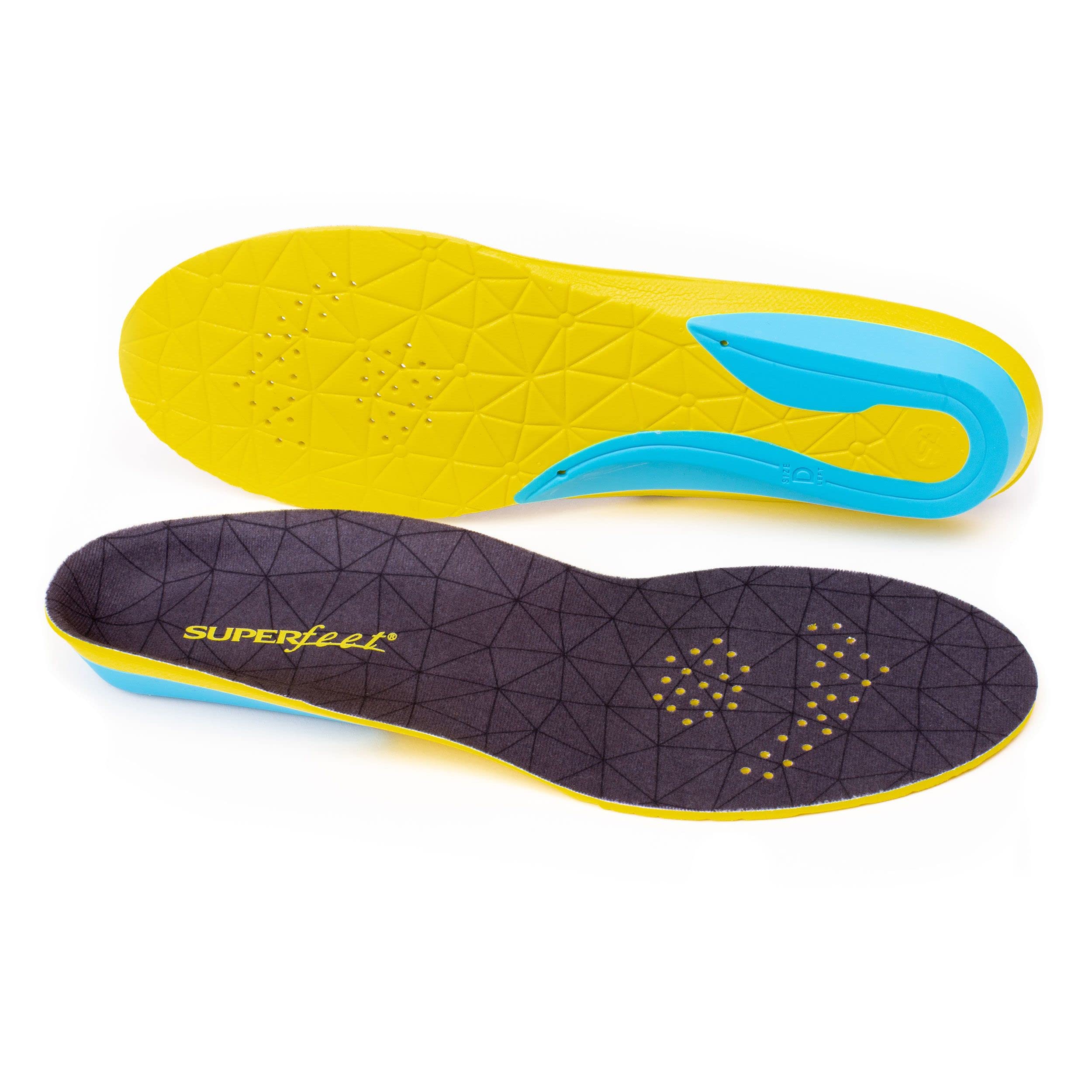 Superfeet FLEXTHIN Comfort Foam Insoles for Running, Walking & Workout Shoes - Arch Support for Men (2.5-5) & Women (4.5-6) - Ideal for Gym, Hiking & Everyday Comfort