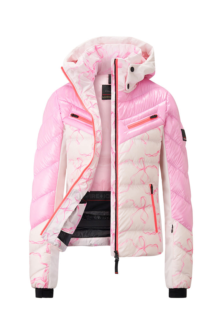 BOGNER FIRE+ICE x LoveShackFancy Farina Women's Ski Jacket - Waterproof Winter Coat for Alpine Skiing & Snowboarding | Fashionable Insulated Puffer Jacket for Cold Weather