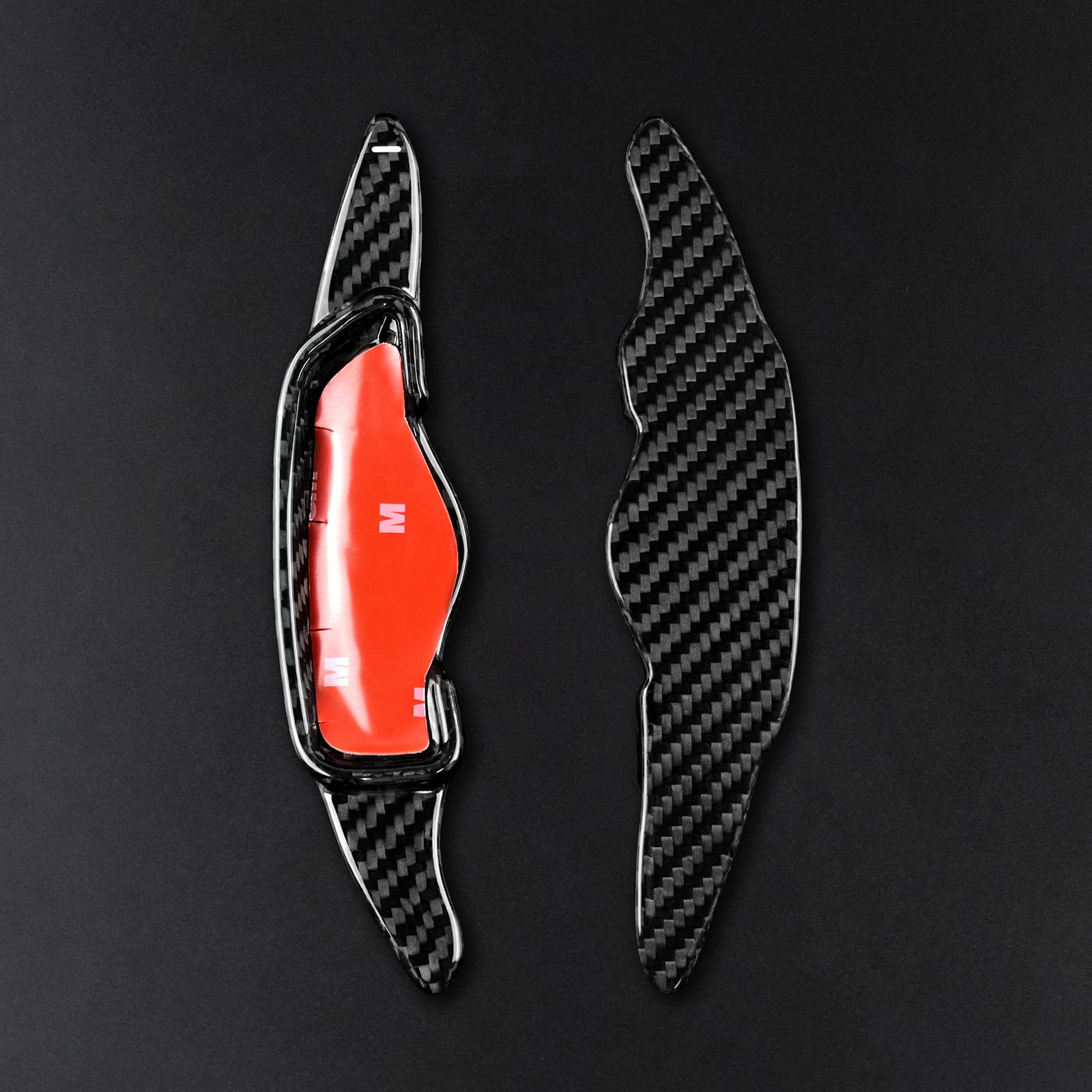 Premium Real Carbon Fiber Steering Wheel Shift Paddle Extensions - Compatible with Hyundai Sonata 10 (2020-2022) & Genesis G70 (2015-2022) - Black - Enhance Driving Performance & Style for Sporty Rides