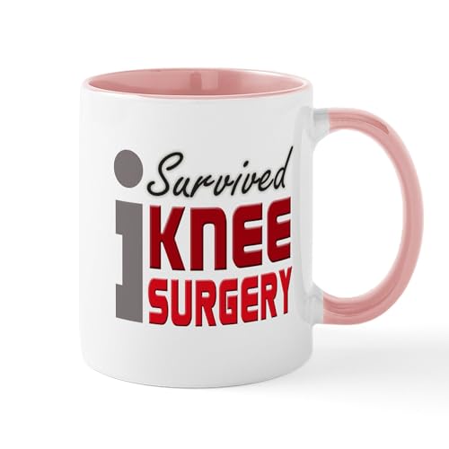 White/Pink Inside - I Survived Knee Surgery Mug