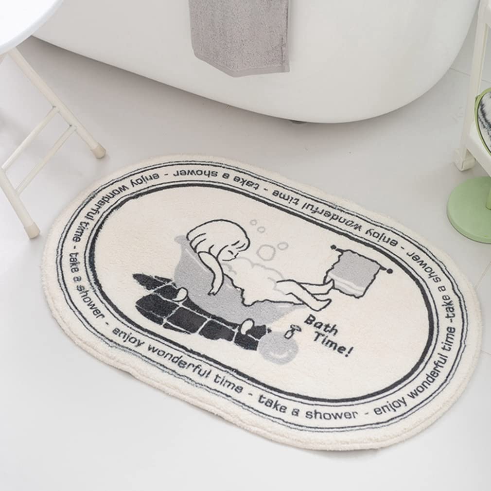 Soft Cozy Cartoon Non-Slip Bath Rug - Super Absorbent Bathroom Mat for Kids & Adults - 24
