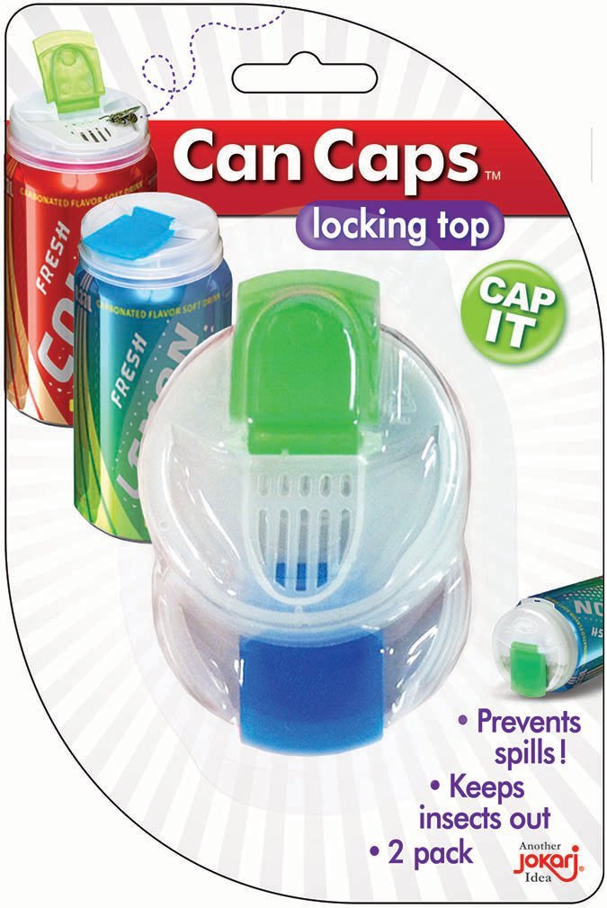 Jokari Snap and Sip Can Caps - 2 Pack Reusable Drink Lids for Soda & Beer Cans - Perfect for Outdoor Activities, Camping & Parties