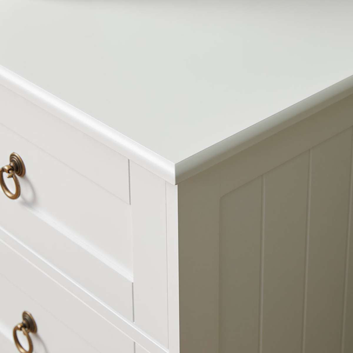 Hamptons Style Nightstand - Modern Bedside Table with Drawer for Bedroom, Living Room & Guest Room - Perfect for Lamps, Books & Storage