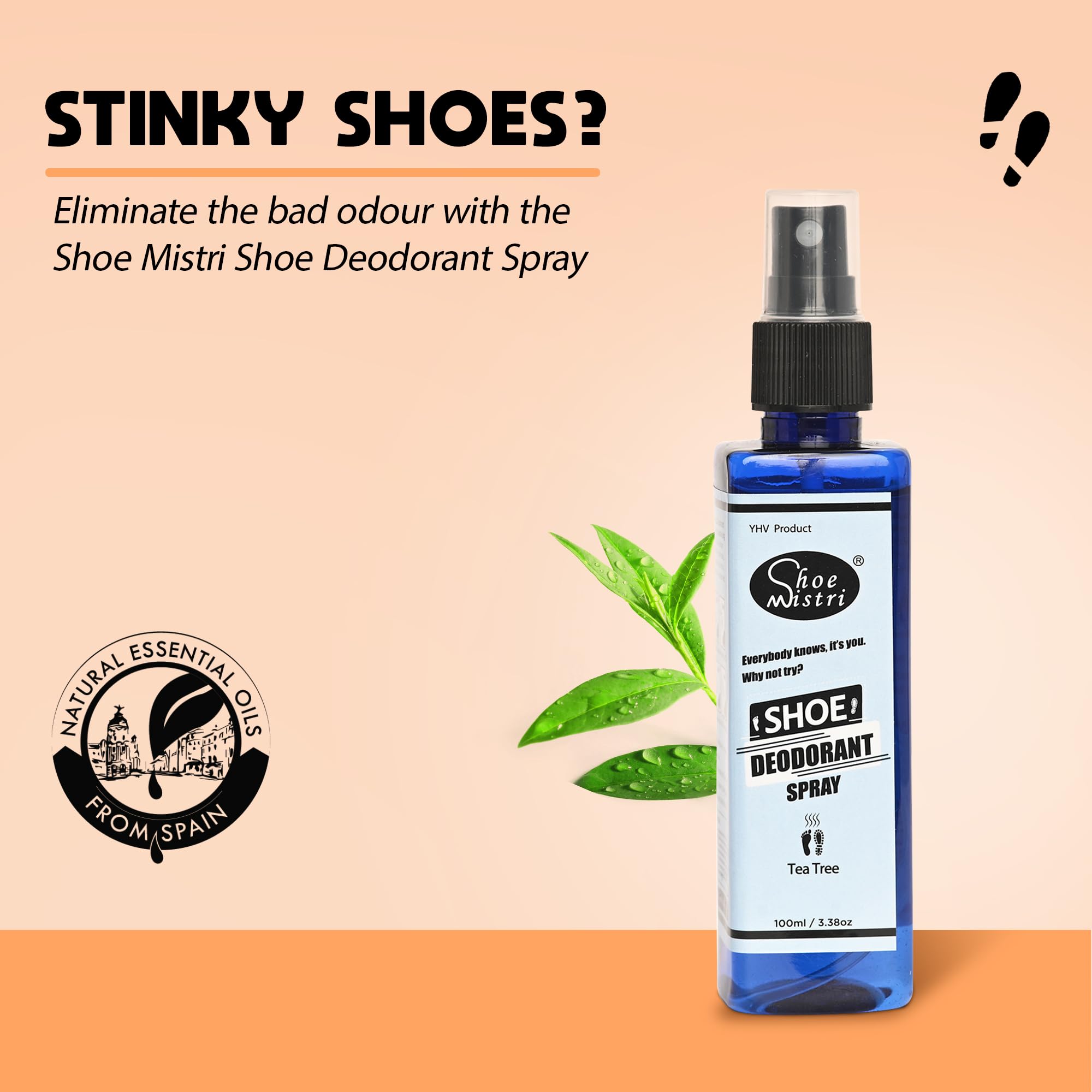 Best Shoe Deodorant Spray - Eliminates Foot & Shoe Odor | Kills Odor-Causing Bacteria | Perfect for Gym Shoes, Work Boots & Daily Use