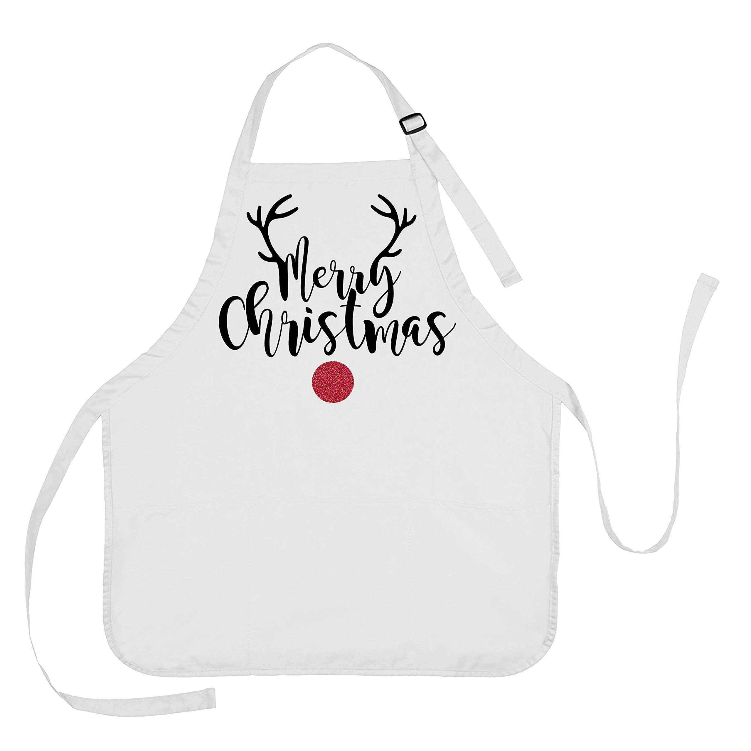 Festive Christmas Reindeer Cooking Apron - Holiday Kitchen Apron for Baking & Cooking - Perfect Christmas Gift for Chefs & Bakers - Ideal for Holiday Parties & Family Gatherings