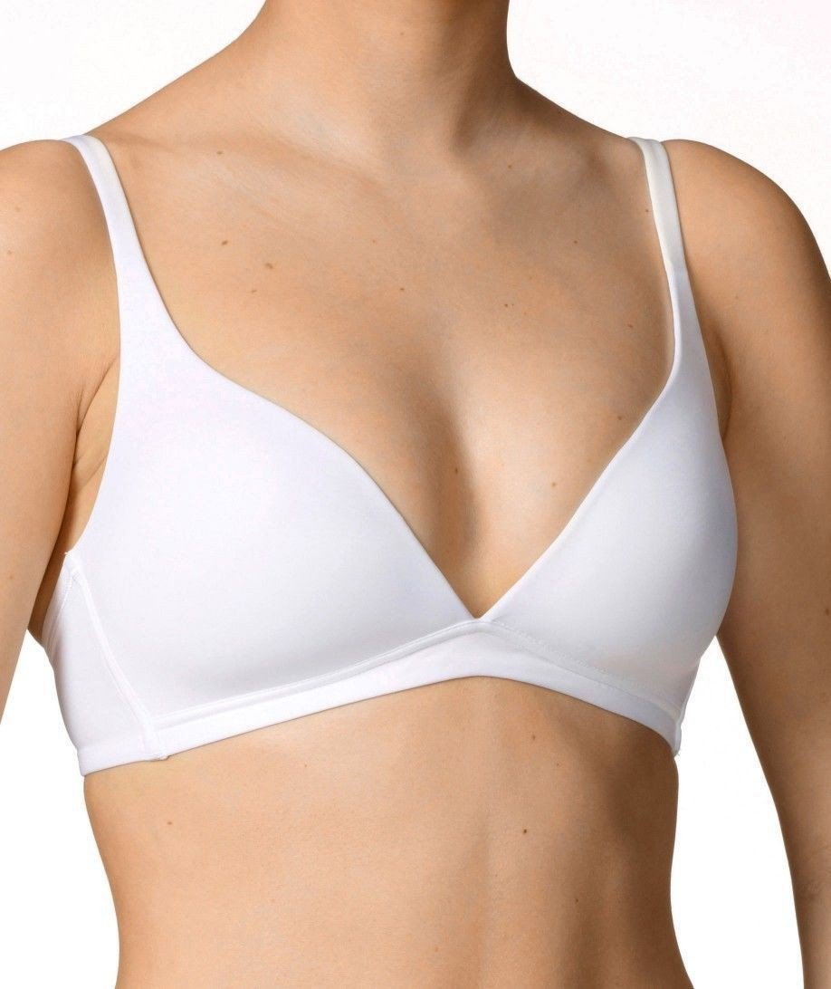 Calida Women's Sensitive Triangle No Wire Bra - Soft Comfort Wireless Bralette for Sensitive Skin - Size 36B Black - Perfect for Yoga, Sleep & Everyday Wear