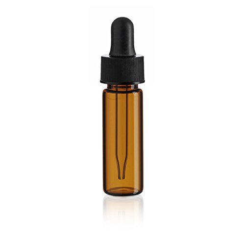 1 Dram Amber Glass Vials with Dropper Caps - Pack of 144 (144-Piece Set) - Essential Oil Bottles, DIY Skincare Containers & Travel-Sized Liquid Storage