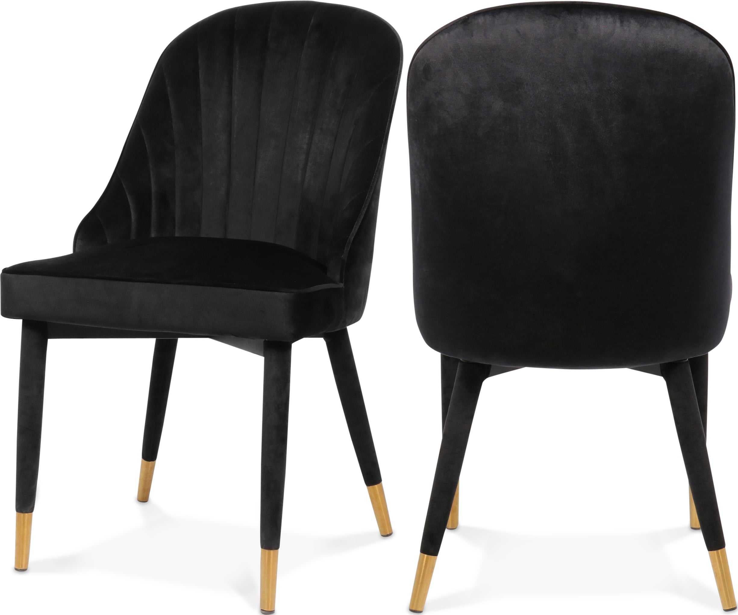 Luxury Belle Velvet Dining Chairs - Soft Upholstered Modern Accent Chairs for Dining Room, Kitchen, or Office - Elegant Home Decor & Comfortable Seating Solution