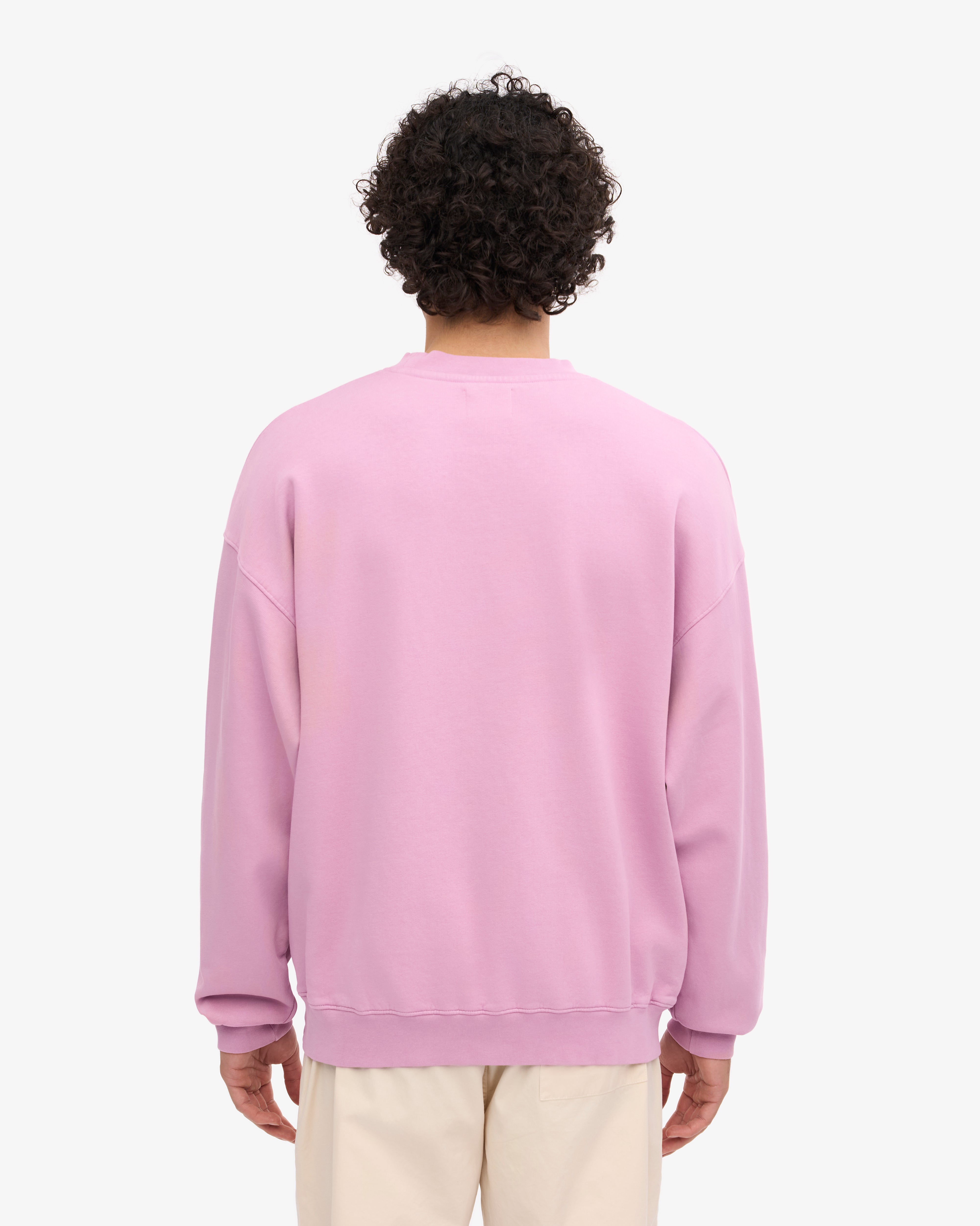 Organic Oversized Crewneck Sweatshirt - Soft Cherry Blossom Pink Pullover for Women | Cozy Loungewear, Casual Outfits & Spring Fashion