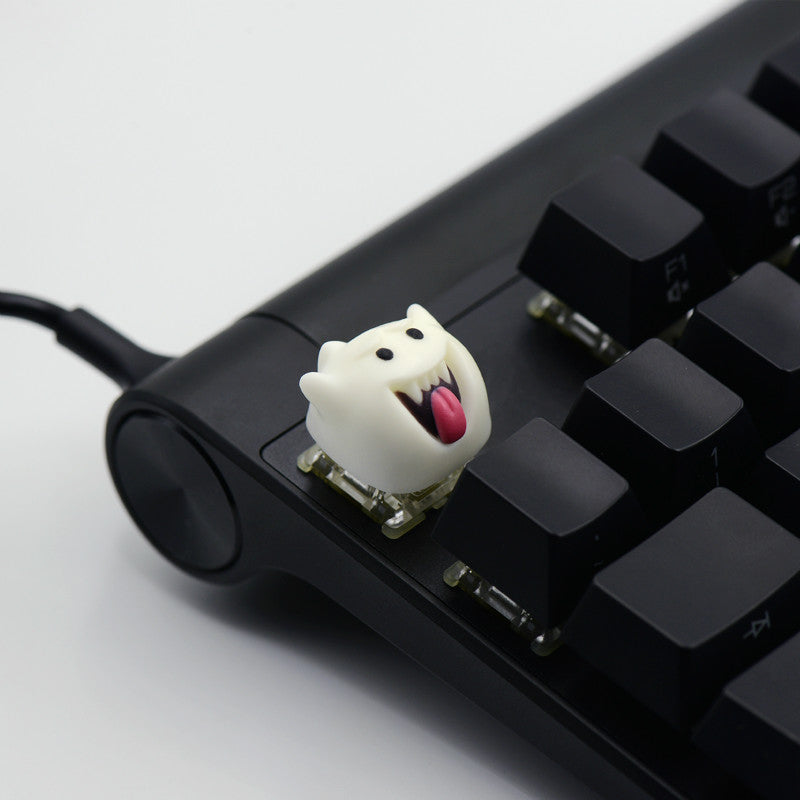 Little Ghost Multi-Color Resin Keycaps - Handmade Custom Artisan Keycaps for Mechanical Keyboards | Gaming & Typing Aesthetic Upgrade