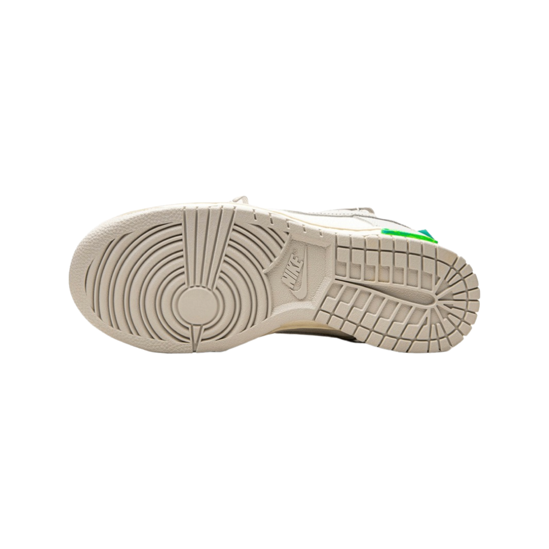 Off White x Nike Dunk Low Lot 42 of 50 Sail Neutral Grey Light Bone Sneakers - Limited Edition Collaboration - Perfect for Streetwear & Sneaker Collectors