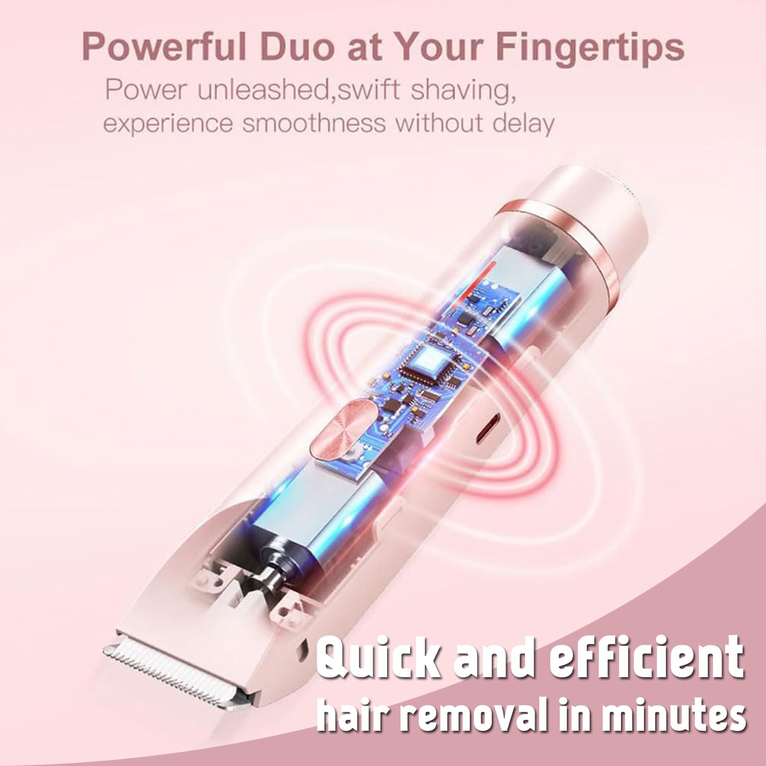 2025 Upgraded Pink Galaxy 2-in-1 Electric Razor for Women - Waterproof Bikini Trimmer & Lady Shaver with Comfort Design (Blue) | Perfect for Travel, Gym & Sensitive Skin Care