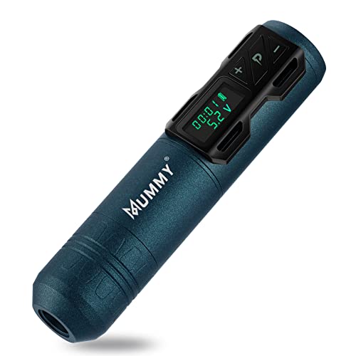 Professional Wireless Rotary Tattoo Pen Machine - 1800mAh Battery, Coreless Motor, LED Display - Cordless Tattoo Equipment for Artists (Dark Green) | Perfect for Studio & Home Tattooing, Professional Tattoo Supplies