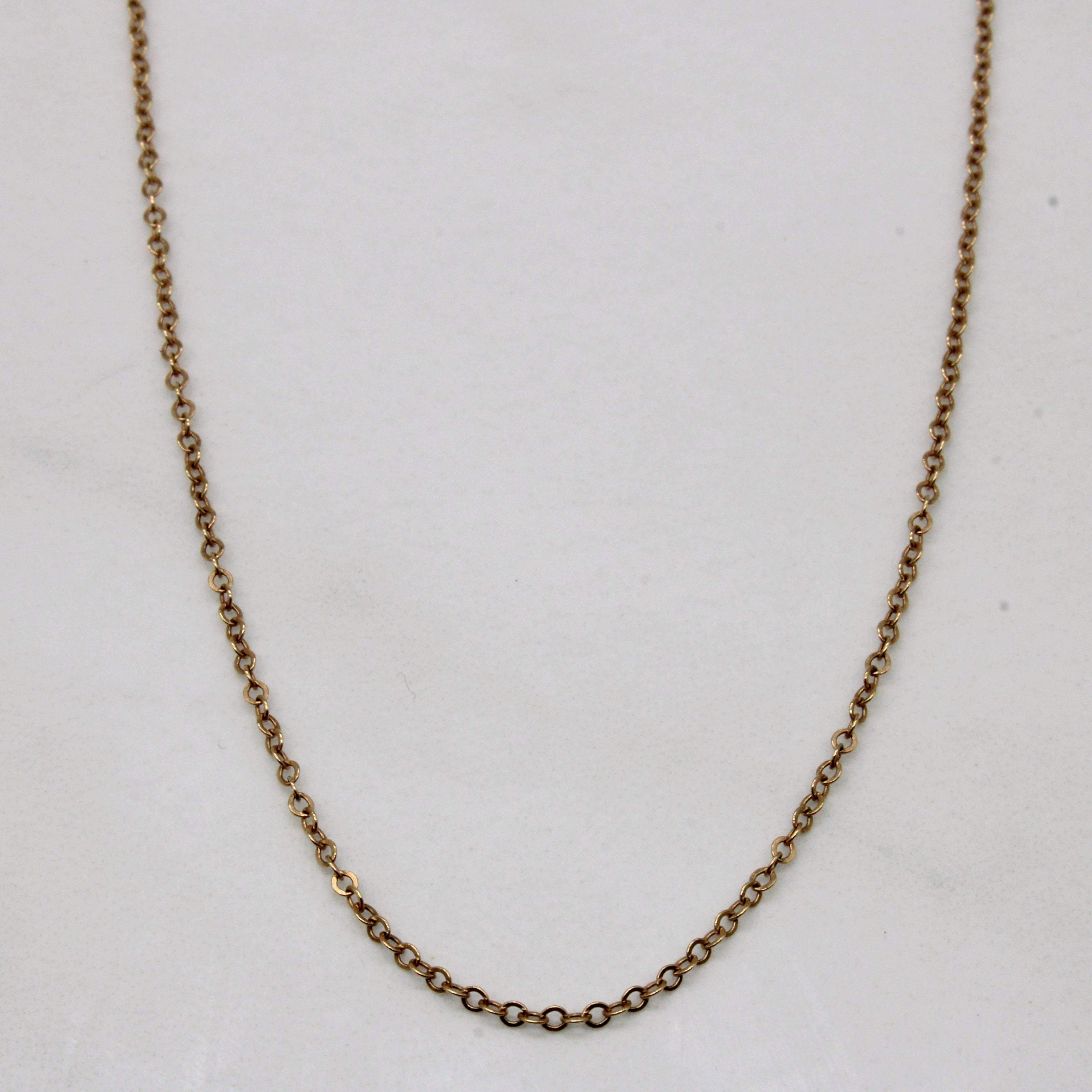 10k Yellow Gold Oval Link Chain Necklace - 16 Inch Dainty & Elegant Jewelry for Women - Perfect for Everyday Wear, Gifts & Special Occasions