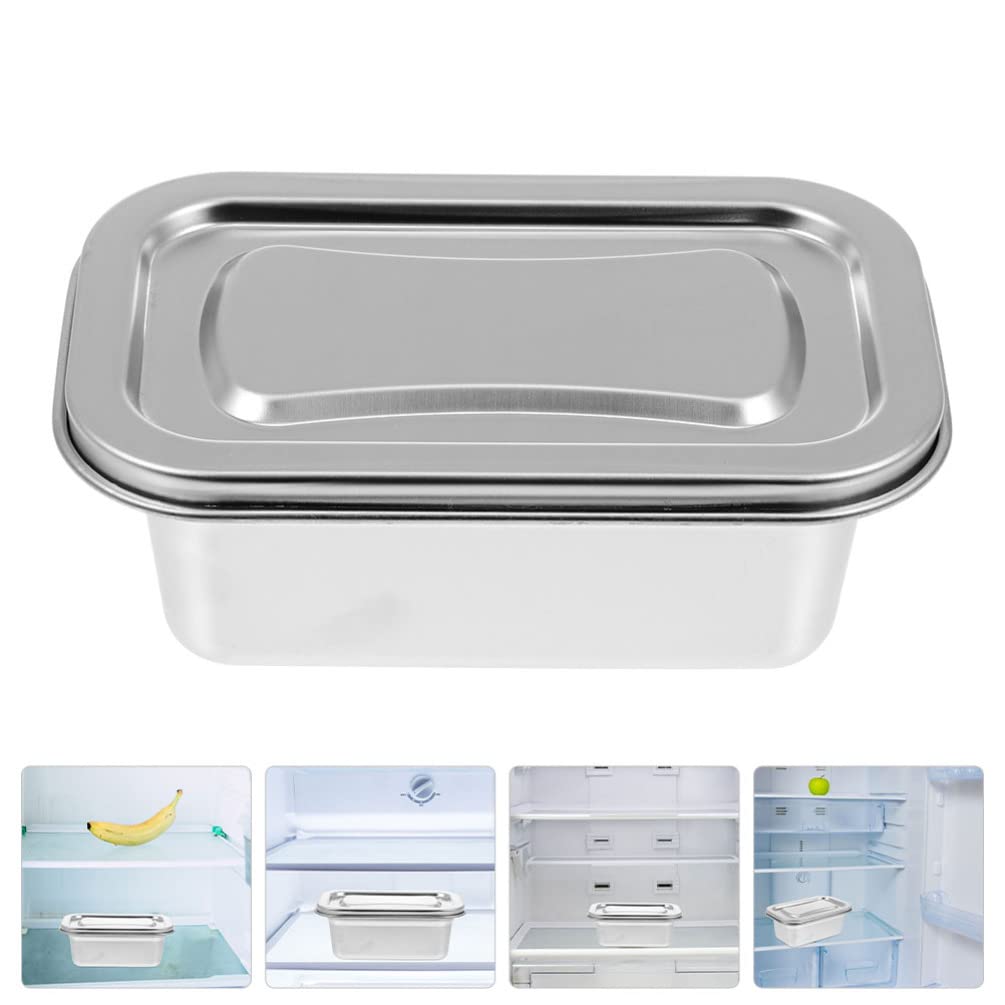 Stainless Steel Reusable Ice Cream Storage Containers with Lids - Insulated Freezer Box for Homemade Ice Cream, Food Keeper & Refrigerator Organizer | Perfect for Kitchen Storage, Picnics, and Party Dessert Serving