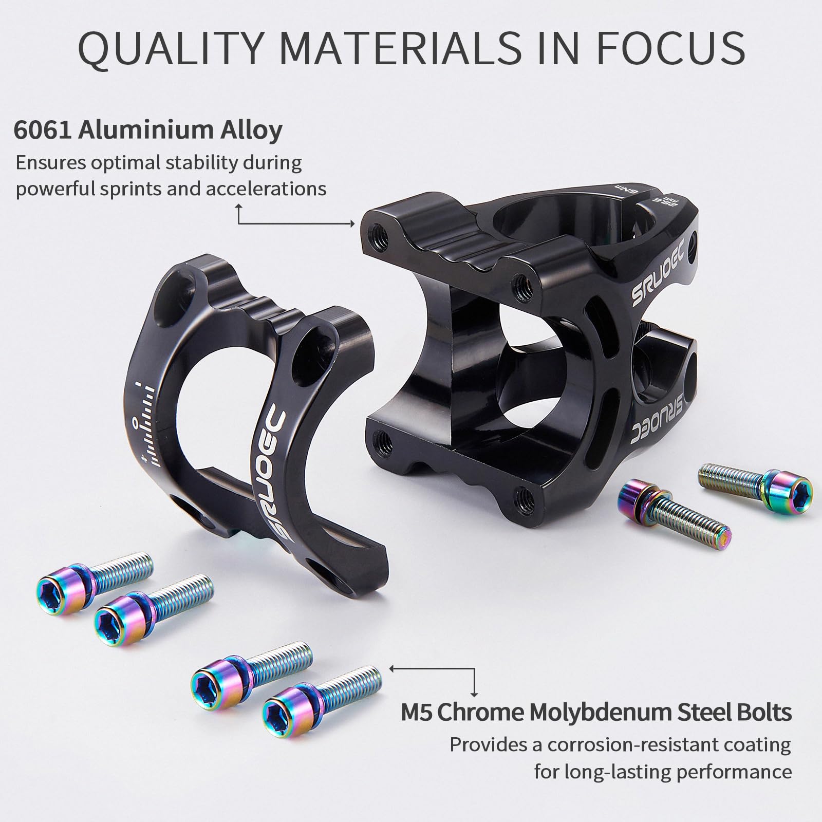 31.8 x 28.6mm Bike Stems - 35mm Short Handlebar Mountain Bike Stem for Road Bikes, MTB, BMX, Fixed Gear & Track Bikes | Lightweight Aluminum Alloy Cycling Stem for Downhill Racing & Urban Commuting