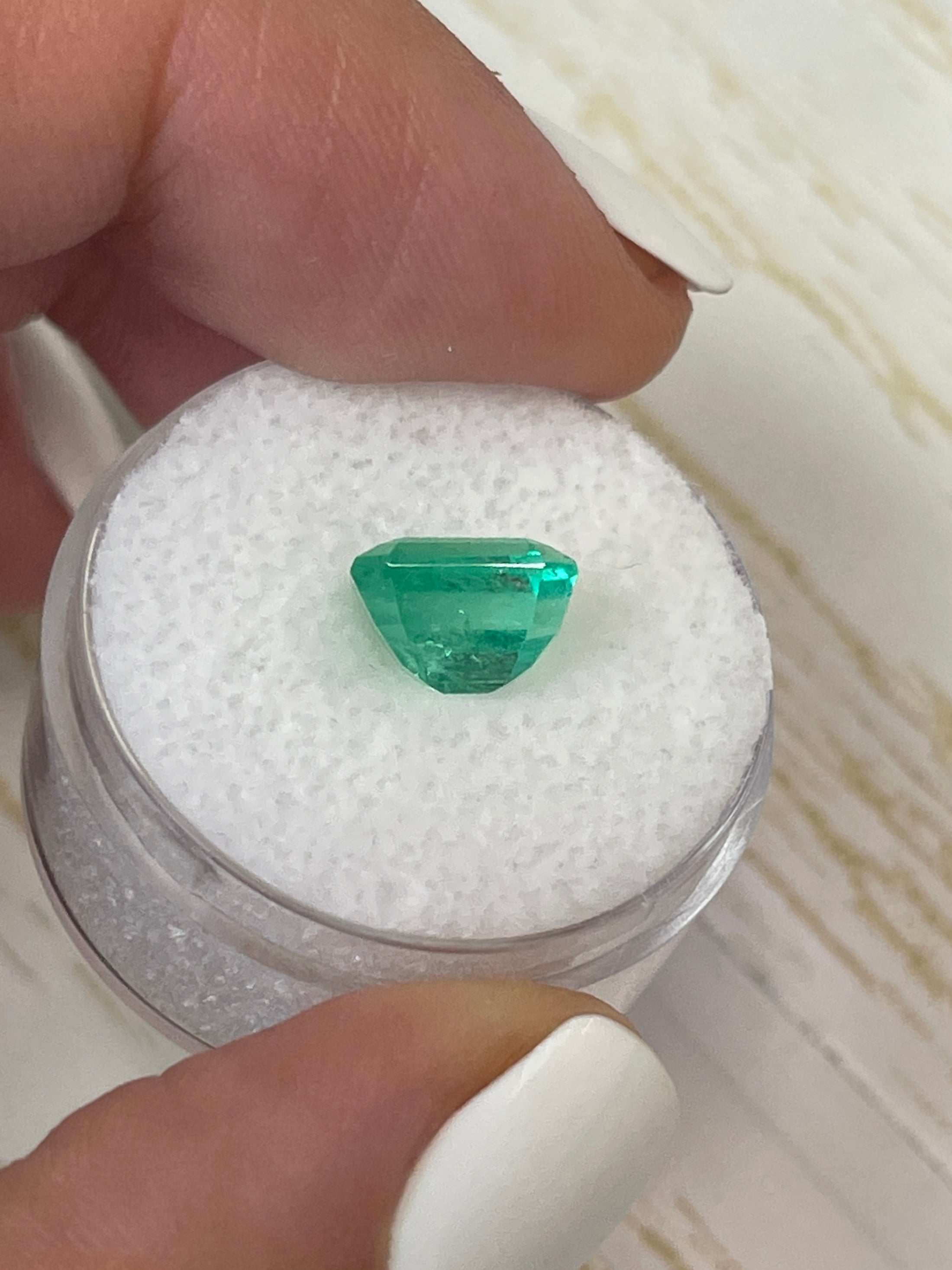 2.91 Carat Yellowish Green Natural Loose Colombian Emerald - Emerald Cut Gemstone for Jewelry Making, Engagement Rings & Luxury Gifts