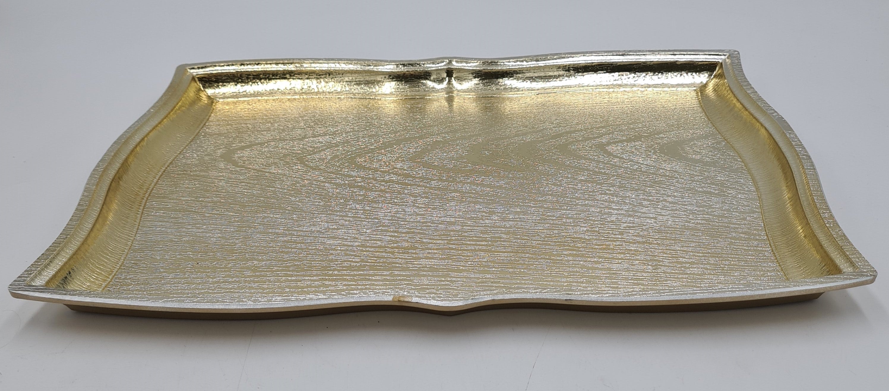 16.5x12 Inch Gold Serving Tray - Elegant Decorative Tray for Dining, Entertaining, and Home Decor