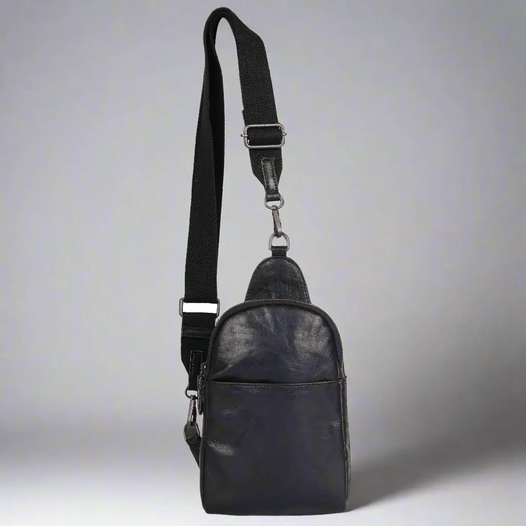MET Andora Leather Chest Front Bag & Backpack - Stylish Crossbody Sling Bag for Hiking, Travel & Everyday Use