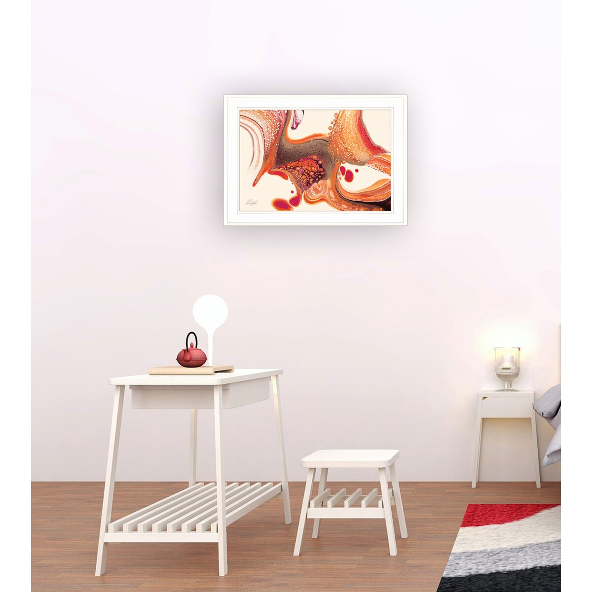 Below the Surface by Nancy Wood - Ready to Hang Framed Art Print with White Frame - Perfect for Living Room, Bedroom & Office Decor
