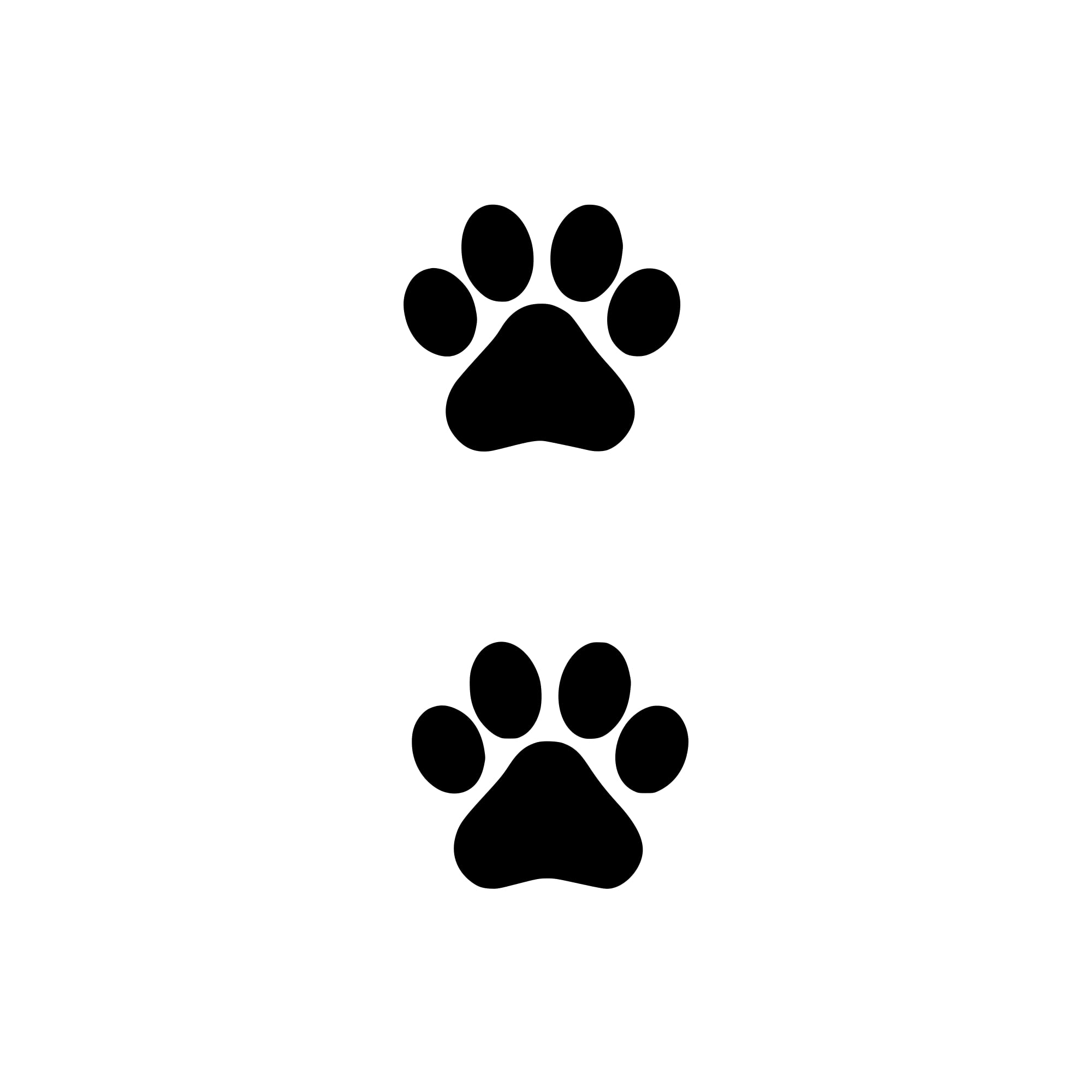Waterproof Paw Print Temporary Tattoo Sticker - 2.5 X 4 Inch Black Fake Tattoo for Women, Men, Girls & Boys - Perfect for Parties, Halloween Costumes & Pet Lovers