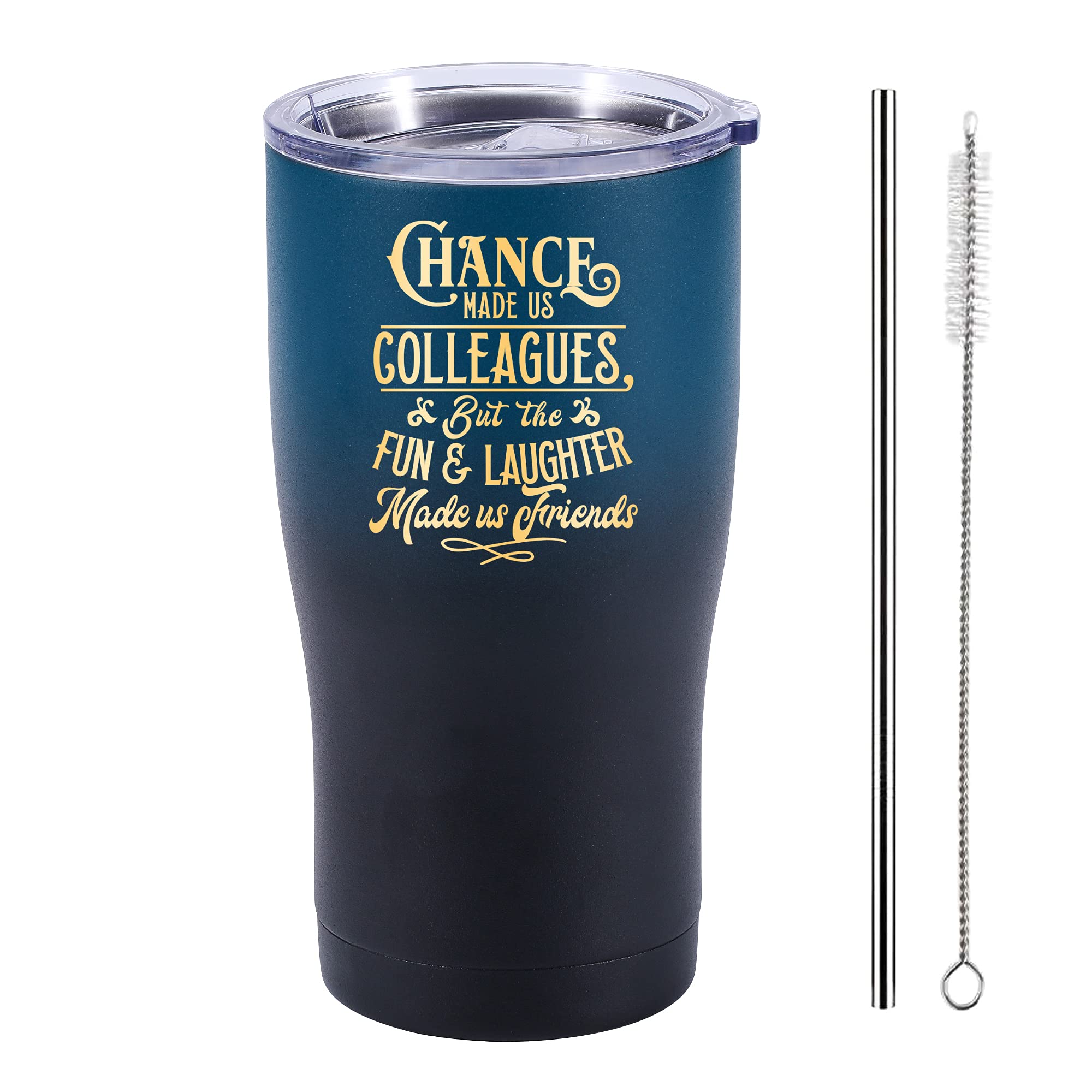 Thoughtful Coworker Gift Set for Women - Farewell, Birthday, Appreciation, Christmas & Good Luck Present - Perfect for Office Colleagues, Job Promotion or Going Away Party (Midnight Blue)