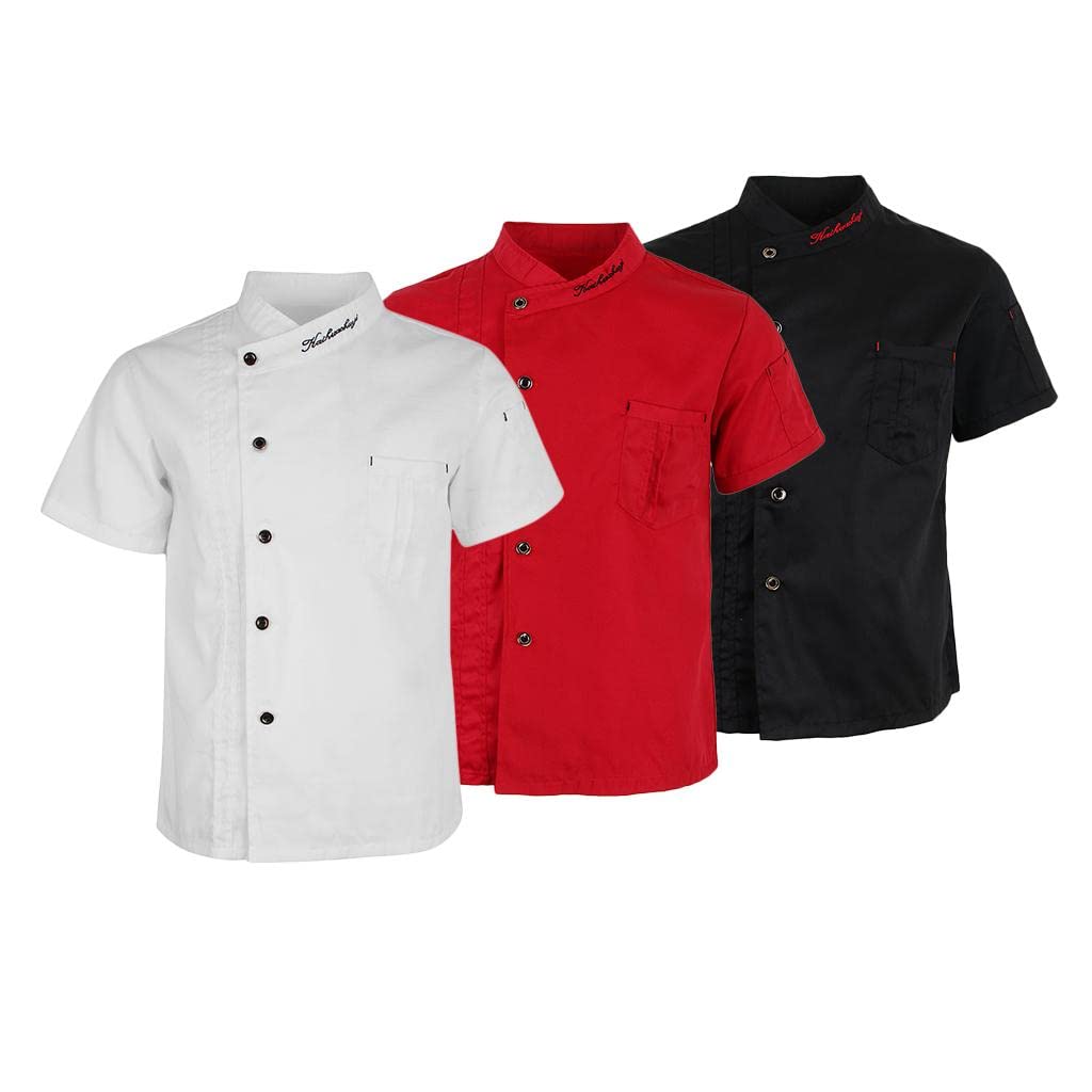 Unisex Chef Jackets - Short Sleeve Kitchen Uniform Coat for Professional Cooking & Culinary Work | Perfect for Restaurants, Catering & Home Chefs