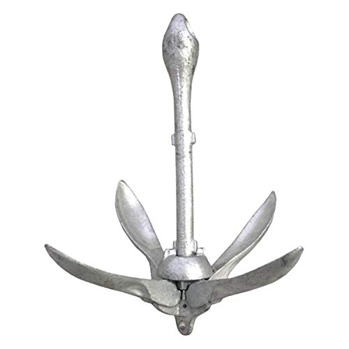 Kimpex Grapnel/Fluke Anchors 9 lbs - Heavy Duty Boat Anchors for Fishing, Kayaking & Small Watercraft - Secure Mooring in Lakes, Rivers & Coastal Waters