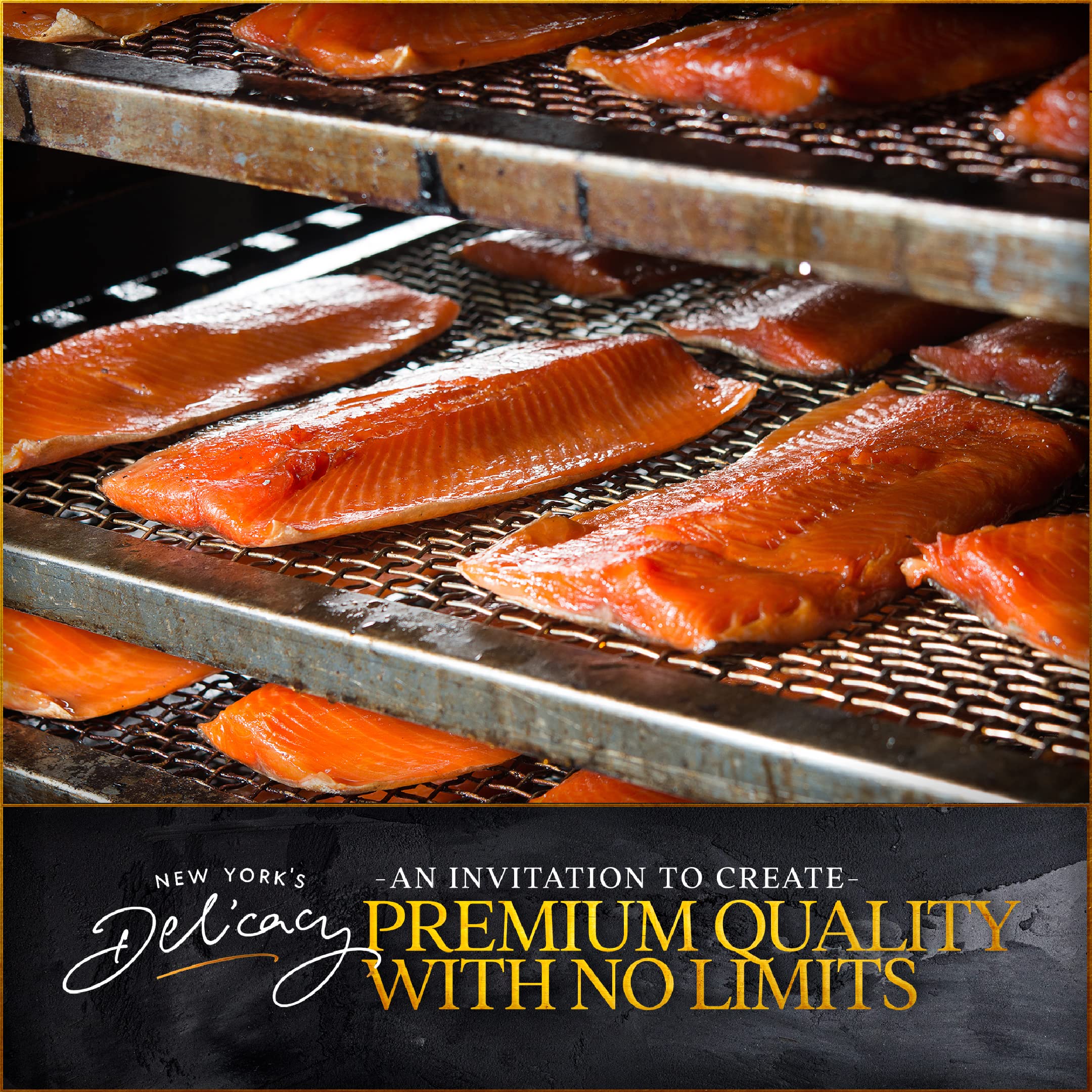 Premium Smoked Nova Salmon - 2.9 Lb Fillet (Pre-Sliced, Skinless, Kosher Certified) | Gluten-Free, High in Omega-3 | Fresh Atlantic Salmon | Perfect for Bagels, Charcuterie Boards & Gourmet Meals