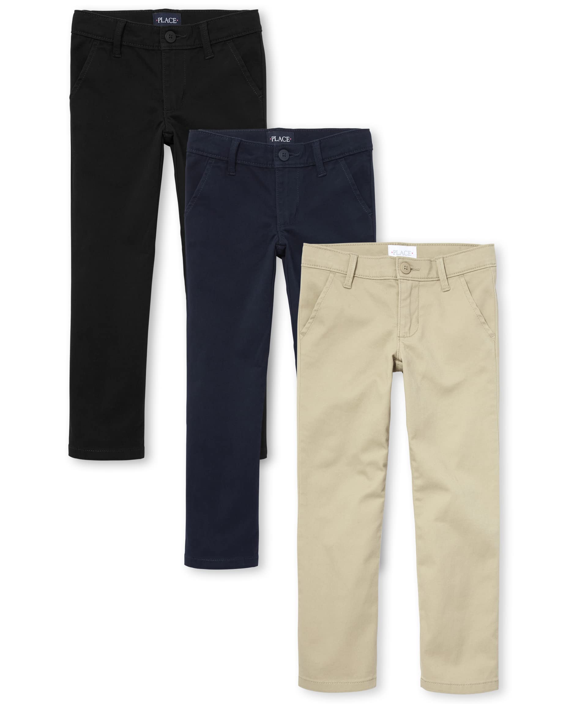 The Children's Place Girls' Uniform Skinny Chino Pants - School Uniform Stretch Comfort Fit for Everyday Wear & Play
